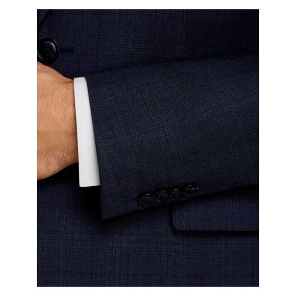 John Varvatos Star Bleecker Tonal Plaid Slim Fit Suit Jacket Sport Coat 40 R 40R - Picture 3 of 3